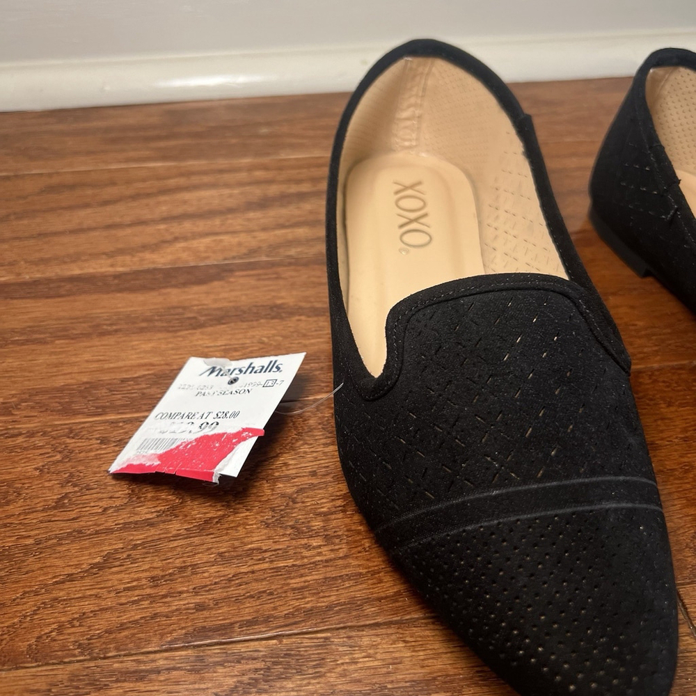 XOXO Vancy Black Fabric Womens 6 M Ballet Flats Shoe NEW - Picture 9 of 12